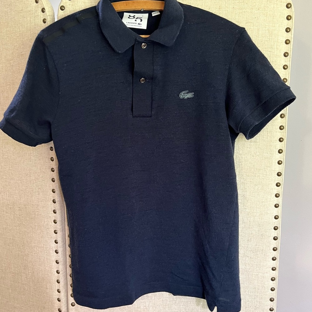 Lacoste 85 Navy blue wool polo shirt